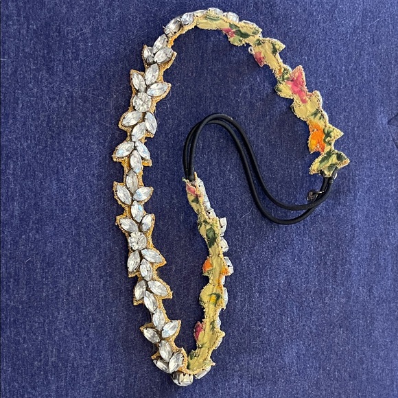 anthropologie Floral Crystal Headband - Picture 2 of 4